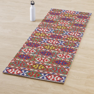 Esterilla De Yoga Rojo Azul Verde Amarillo Blanco Rumbo Kilim