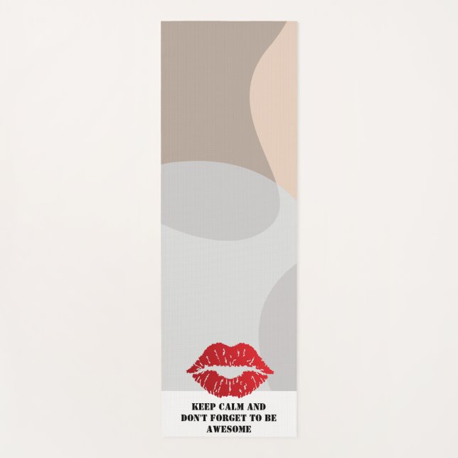 Esterilla De Yoga Romantic chic luxe red lips (Anverso)
