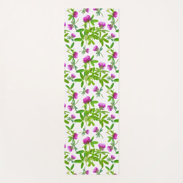 Esterilla De Yoga Ropas rojas con hojas verdes (Anverso)