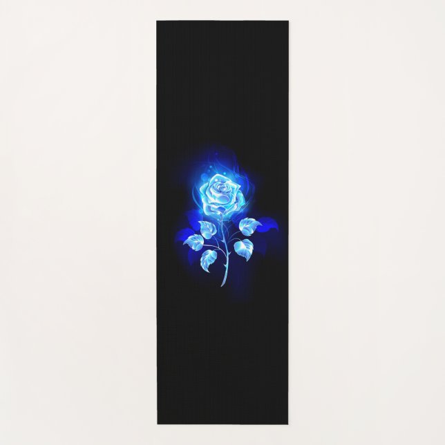 Esterilla De Yoga Rosa azul en llamas (Anverso)