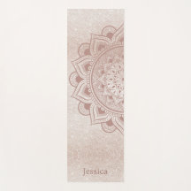 Rosa Chic Dorado Yogi Mandala Namaste Om Nombre Pe