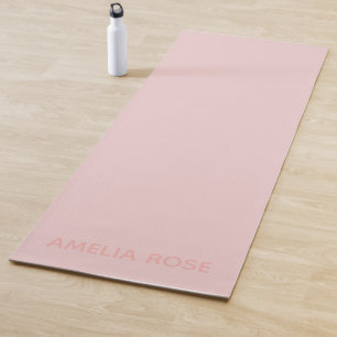 Esterilla De Yoga Rosa de cuarzo simple y personalizado en rosa