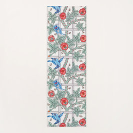 Esterilla De Yoga Rosa de escalada y pequeño pájaro, William Morris