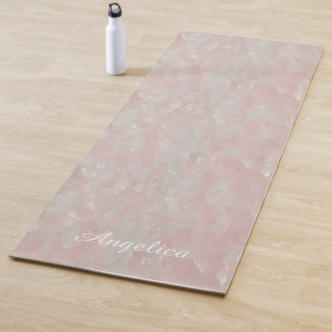Esterilla De Yoga Rosa falso Cuartz Crystal Textura yoga rosa