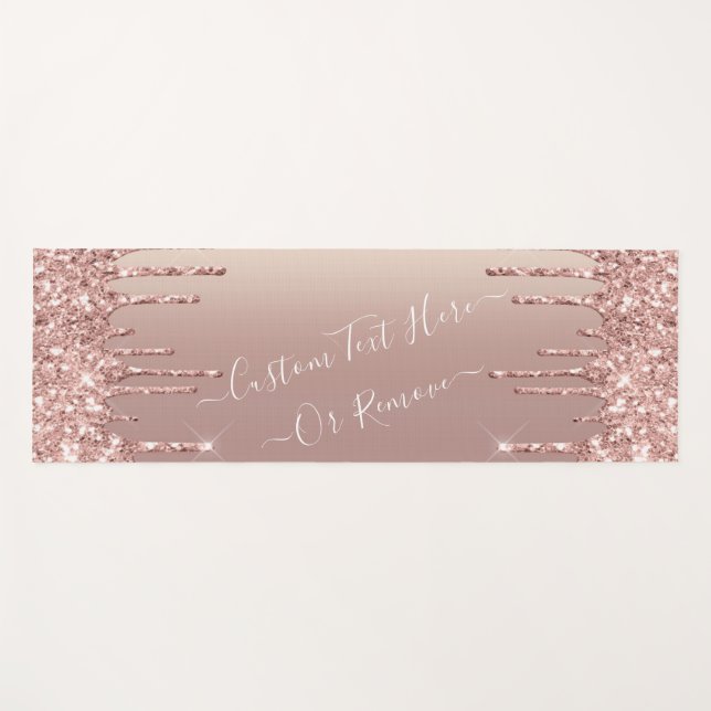 Esterilla De Yoga Rosa Oro Purpurina Rubor Perforaciones de espuma P (Anverso (horizontal))