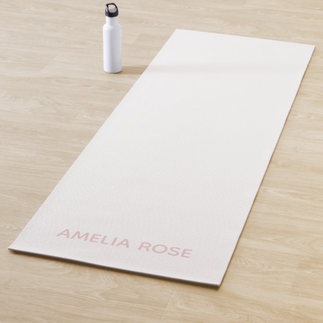 Esterilla De Yoga Rosa suave simple y personalizado en blanco (In situ)