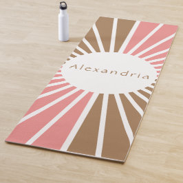 Esterilla De Yoga Rosa y marrón personalizados