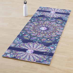 Esterilla De Yoga Rosario azul