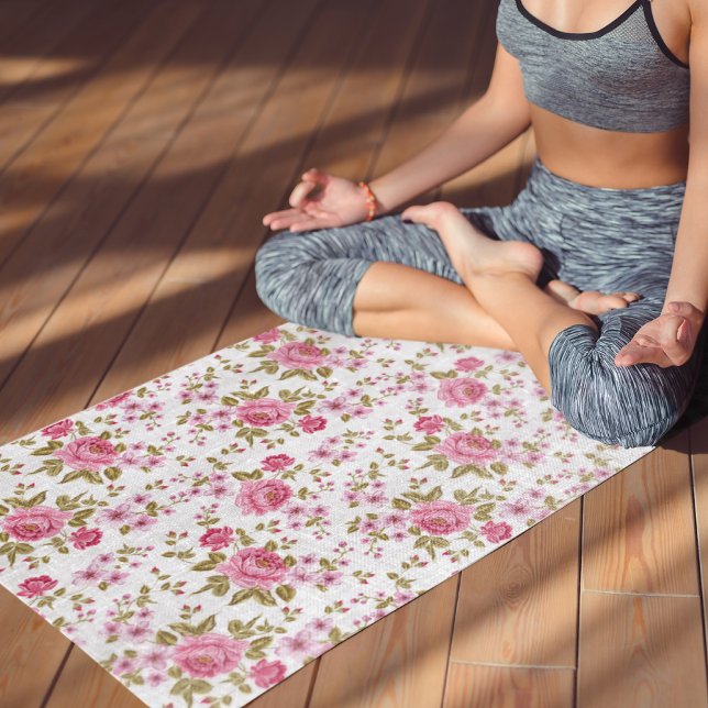 Esterilla De Yoga Rosas de patrones florales de época (Subido por el creador)