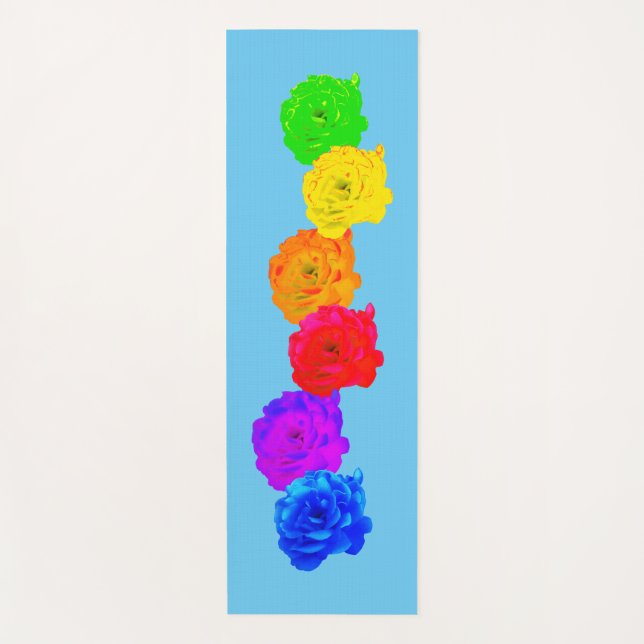 Esterilla De Yoga Rosas del arcoiris (Anverso)