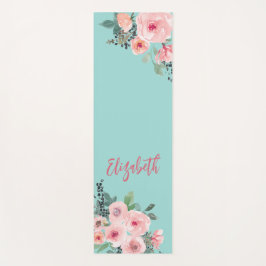 Esterilla De Yoga Rosas florales rosas personalizados