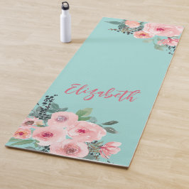 Esterilla De Yoga Rosas florales rosas personalizados
