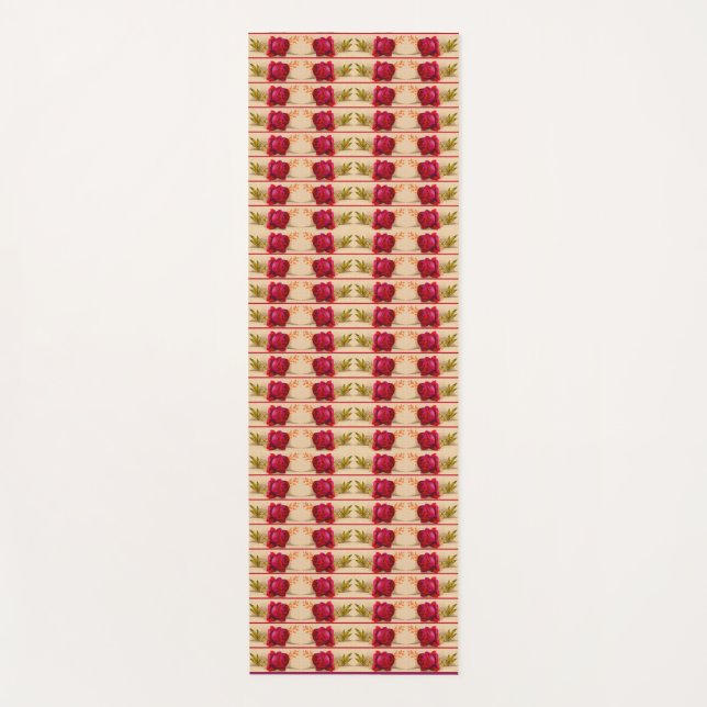 Esterilla De Yoga rosas imprimir (Anverso)