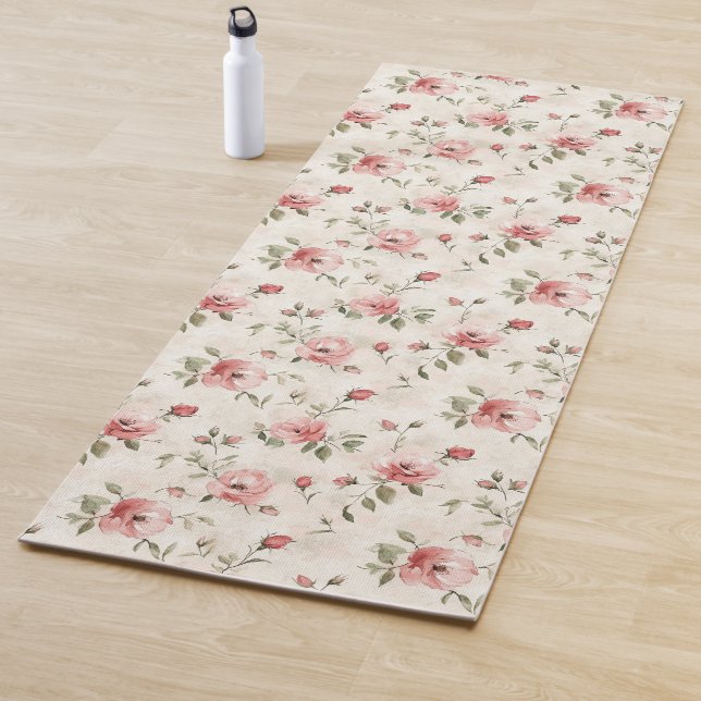 Esterilla De Yoga Rosas rosadas Floral (In situ)
