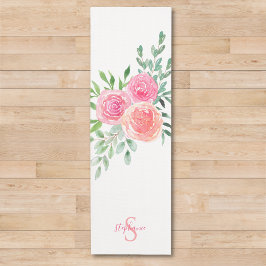 Esterilla De Yoga Rosas rosadas personalizadas