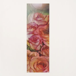 Esterilla De Yoga Roses Rojos En La Luz Solar Aplastada