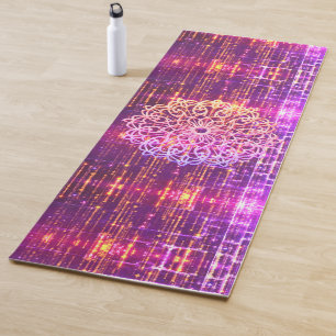 Esterilla De Yoga Rosette Shimmery Purple y Gold