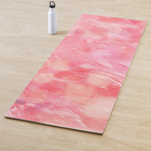 Esterilla De Yoga Rosy Pink Abstract Namaste Meditation Floor