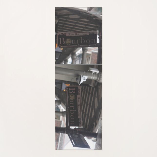 Esterilla De Yoga Rótulo de la calle Bourbon (Anverso)