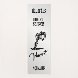 Esterilla De Yoga Rótulo y símbolo acuario zodiaco