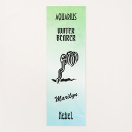 Esterilla De Yoga Rótulo y símbolo acuario zodiaco
