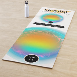 Esterilla De Yoga Rótulo Zodiaco moderno Elemento Aire De Cita Gemin