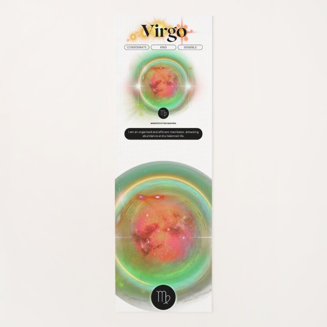 Esterilla De Yoga Rótulo Zodiaco moderno Elemento de la Tierra de la (Anverso)