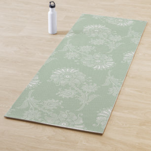 Esterilla De Yoga Sage Gray Green Floral Lace