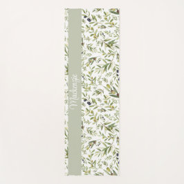 Esterilla De Yoga Sage Green French Country Chic Olive Name Monogram