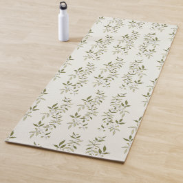 Esterilla De Yoga Sage Green Watercolor French Country Olive Pattern