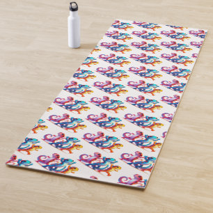 Esterilla De Yoga Salamandras coloridas hacen la diapositiva de Sala