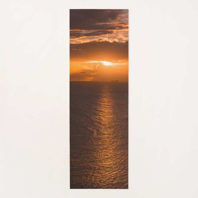 Esterilla De Yoga Salida del sol sobre el Océano Atlántico (Anverso)