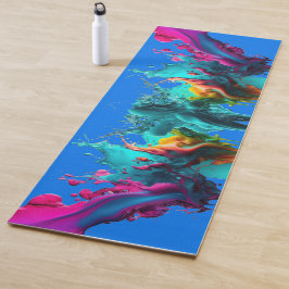Esterilla De Yoga Salpicadura de pintura elegante y colorida
