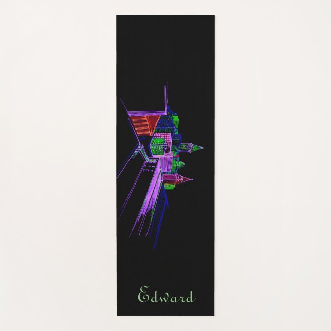 Esterilla De Yoga Salud personal, aptitud negra y púrpura para él (Anverso)