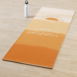 Esterilla De Yoga “Saludo al Sol” Naranja Cálido Ombre Sol Naciente