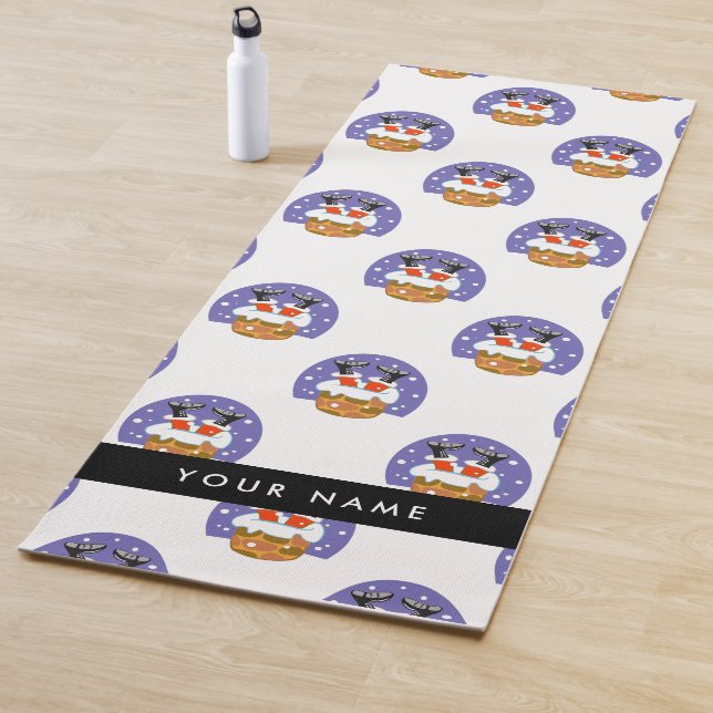 Esterilla De Yoga Santa Claus En Chimney, Nieve, Navidades, Año Nuev (In situ)