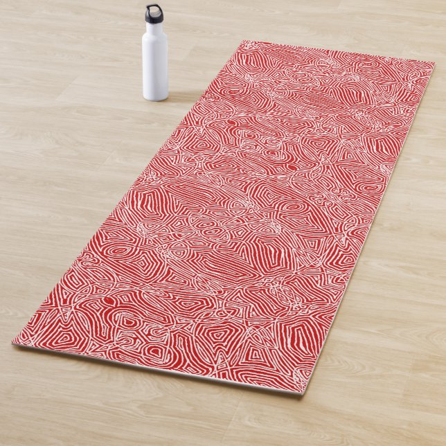 Esterilla De Yoga Scribbleprints Red (In situ)