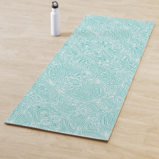 Esterilla De Yoga Scribbleprints Verde azulado