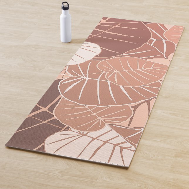 Esterilla De Yoga Sencillo otoño marrón deja fondo follaje | (In situ)