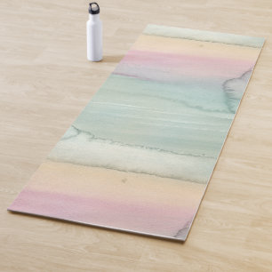 Esterilla De Yoga Serene Watercolor Wash Resumen Sunrise