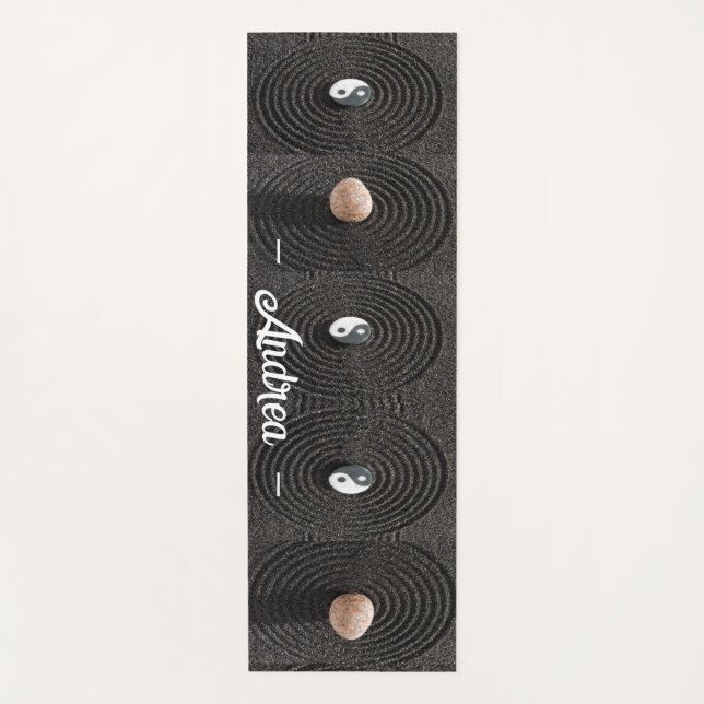 Esterilla De Yoga sereno psicodélico personalizado, piedra marina mo (Anverso)