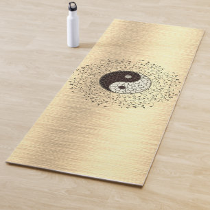 Esterilla De Yoga Shimmery Gold Yin Yang