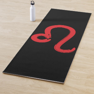 Esterilla De Yoga Signo Zodiaco LEO Rojo Cumpleaños Julio Agosto Ast
