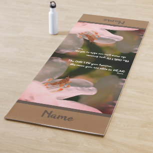 Esterilla De Yoga Silencio Inspirador Rumi cita personalizada