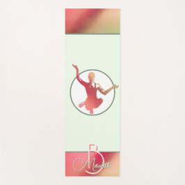 Esterilla De Yoga Silhouette de yogui rosa brillante brillante