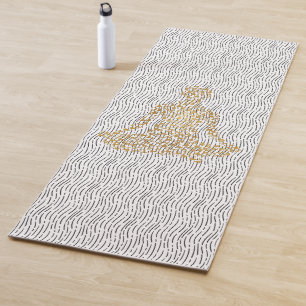 Esterilla De Yoga Siluetas de yoga dorado en forma de yogui