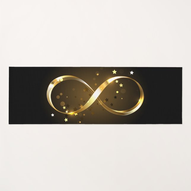 Esterilla De Yoga Símbolo de infinito dorado (Anverso (horizontal))