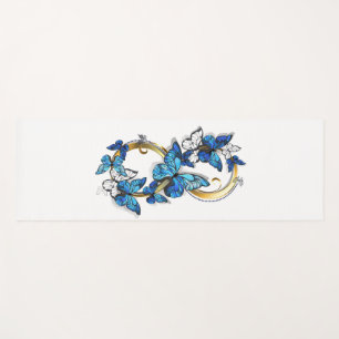 Esterilla De Yoga Símbolo infinito de mariposas Morpho azules