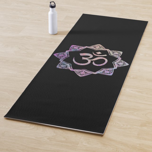Esterilla De Yoga Símbolo Ohm con mandala, edición negra (In situ)