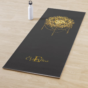 Esterilla De Yoga Símbolo sagrado budista Om en oro
